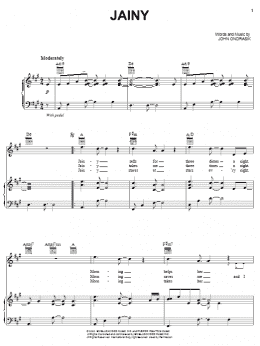 page one of Jainy (Piano, Vocal & Guitar Chords (Right-Hand Melody))