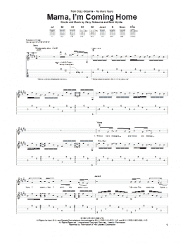 page one of Mama, I'm Coming Home (Guitar Tab)