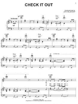 page one of Check It Out (Piano, Vocal & Guitar Chords (Right-Hand Melody))