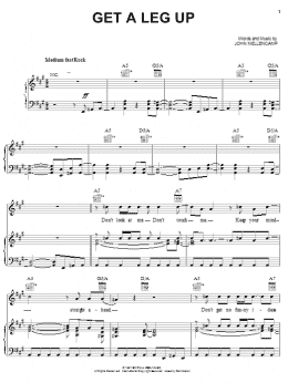 page one of Get A Leg Up (Piano, Vocal & Guitar Chords (Right-Hand Melody))