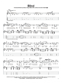 page one of Blind (Guitar Tab)