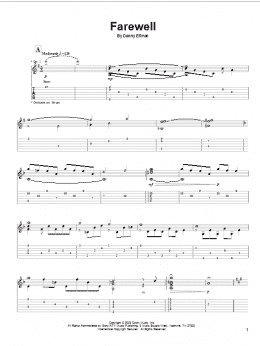 page one of Farewell (Guitar Tab)