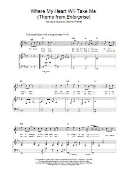 page one of Where My Heart Will Take Me (Piano, Vocal & Guitar Chords)