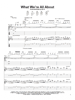 page one of What We're All About (Guitar Tab)