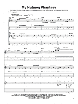 page one of My Nutmeg Phantasy (Guitar Tab)