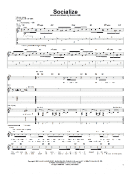 page one of Socialize (Guitar Tab)