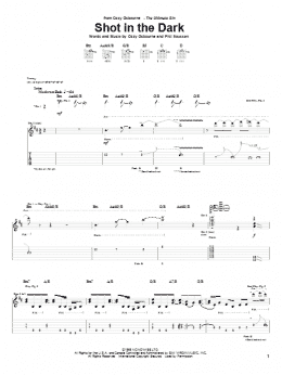 page one of Shot In The Dark (Guitar Tab)