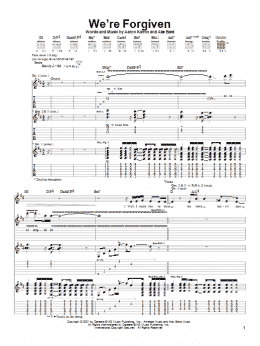 page one of We're Forgiven (Guitar Tab)