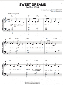 page one of Sweet Dreams (Are Made Of This) (Big Note Piano)