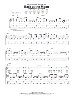 page one of Bark At The Moon (Guitar Tab)