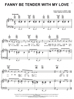 page one of Fanny Be Tender With My Love (Piano, Vocal & Guitar Chords (Right-Hand Melody))