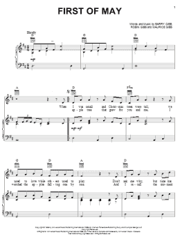 page one of First Of May (Piano, Vocal & Guitar Chords (Right-Hand Melody))