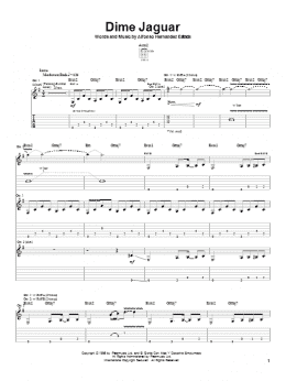 page one of Dime Jaguar (Guitar Tab)