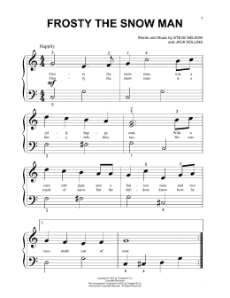 page one of Frosty The Snow Man (Beginning Piano Solo)