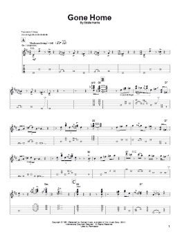 page one of Gone Home (Guitar Tab)