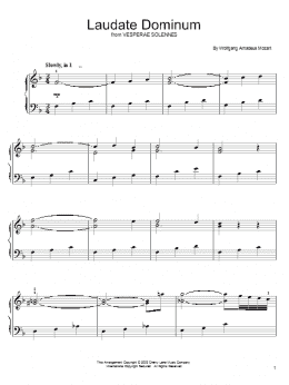 page one of Laudate Dominum (Easy Piano)