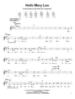 page one of Hello Mary Lou (Easy Guitar)