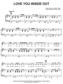 page one of Love You Inside Out (Piano, Vocal & Guitar Chords (Right-Hand Melody))