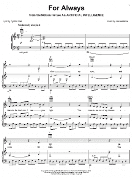 page one of For Always (Piano, Vocal & Guitar Chords (Right-Hand Melody))