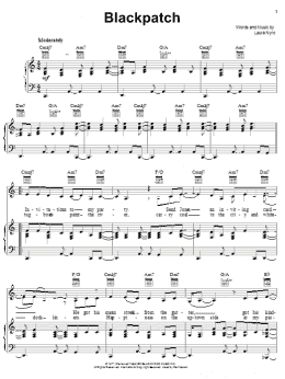 page one of Blackpatch (Piano, Vocal & Guitar Chords (Right-Hand Melody))