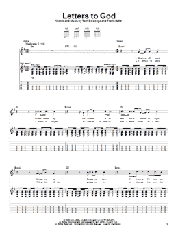 page one of Letters To God (Guitar Tab)