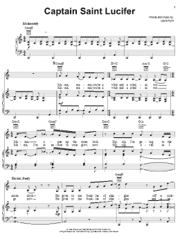 page one of Captain Saint Lucifer (Piano, Vocal & Guitar Chords (Right-Hand Melody))