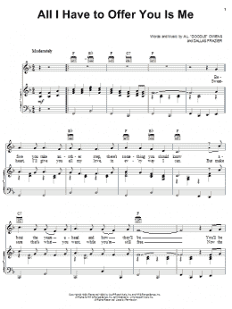 page one of All I Have To Offer You Is Me (Piano, Vocal & Guitar Chords (Right-Hand Melody))