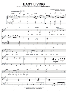 page one of Easy Living (Piano, Vocal & Guitar Chords (Right-Hand Melody))