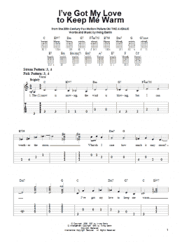 page one of I've Got My Love To Keep Me Warm (Easy Guitar Tab)