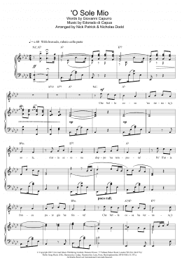 page one of O Sole Mio (Piano, Vocal & Guitar Chords)