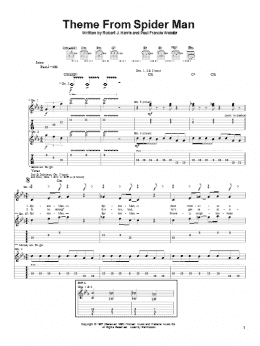 page one of Theme From Spider-Man (Guitar Tab)