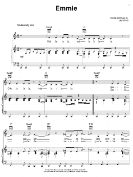 page one of Emmie (Piano, Vocal & Guitar Chords (Right-Hand Melody))