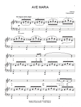 page one of Ave Maria (Piano & Vocal)