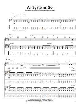 page one of All Systems Go (Guitar Tab)