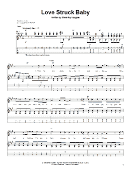 page one of Love Struck Baby (Guitar Tab)