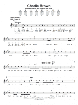 page one of Charlie Brown (Easy Guitar)