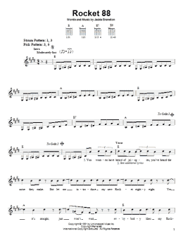 page one of Rocket 88 (Easy Guitar)