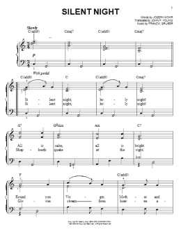 page one of Silent Night (Easy Piano)
