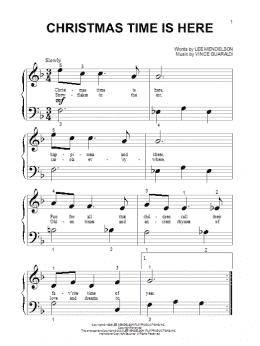 page one of Christmas Time Is Here (Beginning Piano Solo)
