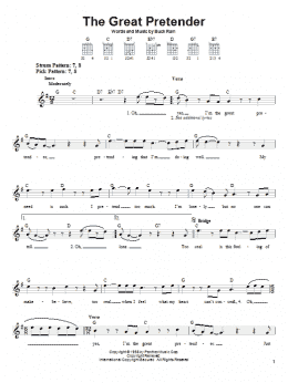 page one of The Great Pretender (Easy Guitar)
