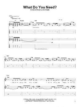 page one of What Do You Need? (Guitar Tab)