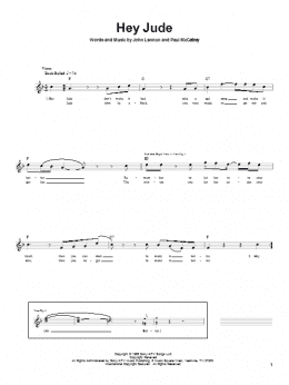 page one of Hey Jude (Bass Guitar Tab)