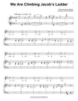 page one of We Are Climbing Jacob's Ladder (Piano, Vocal & Guitar Chords (Right-Hand Melody))