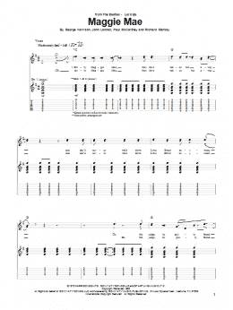 page one of Maggie Mae (Guitar Tab)