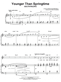 page one of Younger Than Springtime (Piano, Vocal & Guitar Chords (Right-Hand Melody))