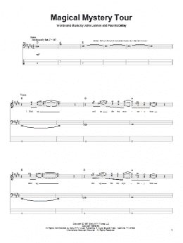 page one of Magical Mystery Tour (Bass Guitar Tab)
