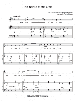 page one of Banks Of The Ohio (Piano, Vocal & Guitar Chords (Right-Hand Melody))