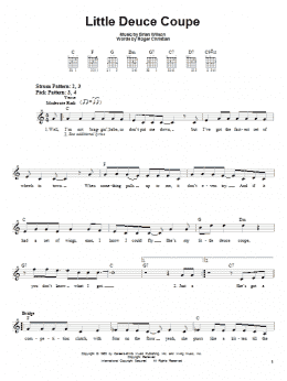 page one of Little Deuce Coupe (Easy Guitar)