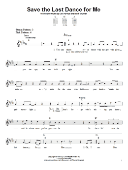 page one of Save The Last Dance For Me (Easy Guitar)