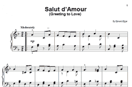 page one of Salut D'amour (Greeting To Love) (Easy Piano)